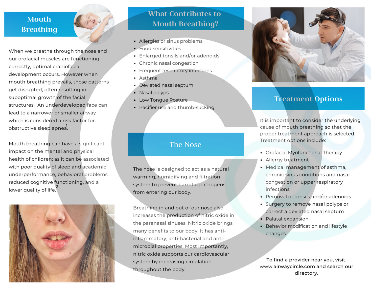 "What is Orofacial Myofunctional Therapy?" Brochure