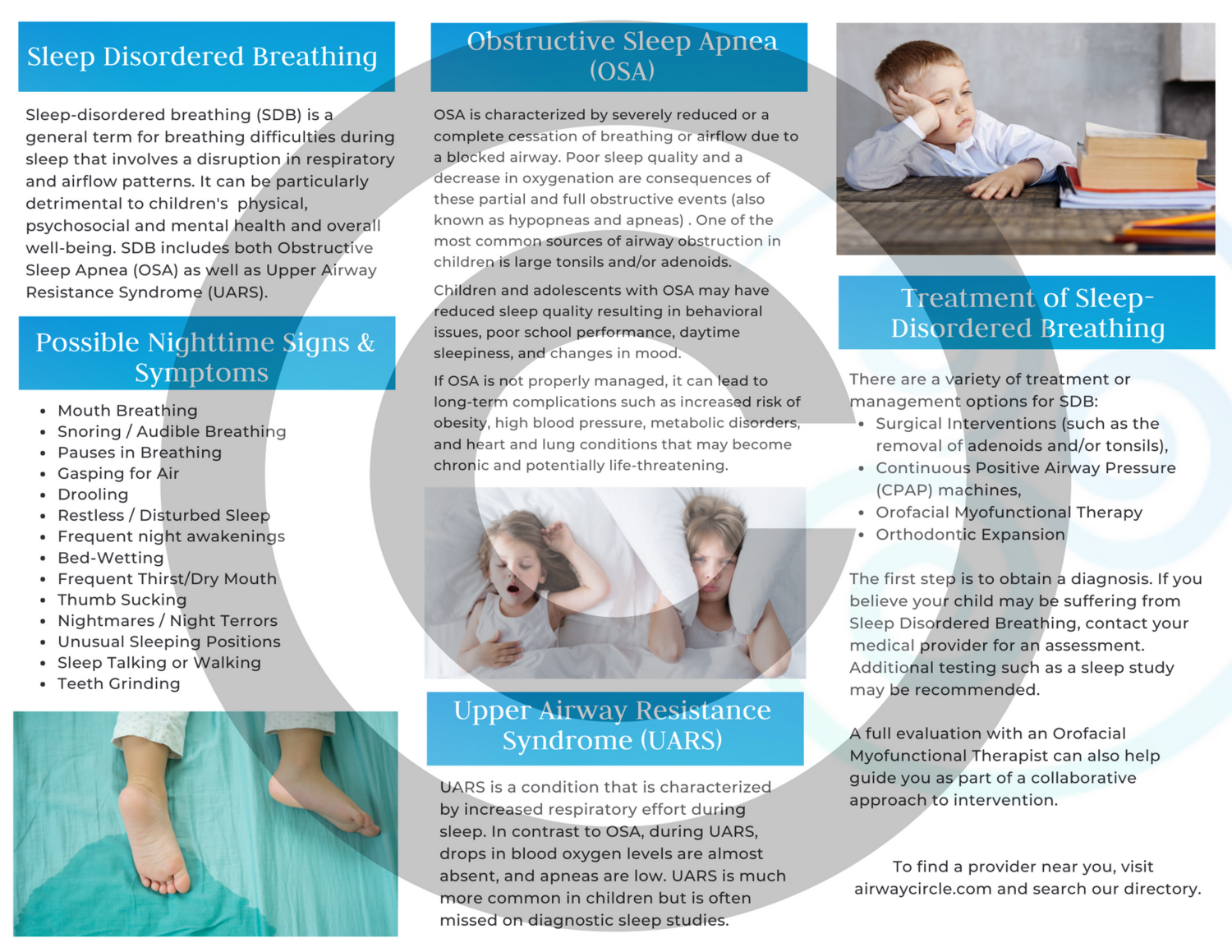 "Sleep Disordered Breathing in Children" Brochure